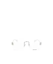 Balenciaga Eyewear BB Rimless Glasses One size,60 silver