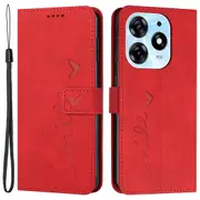 For Transsion Tecno Spark 10 Pro Imprinted Heart Shape Shockproof Shell Wallet Phone Stand Case