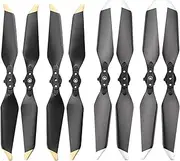 Pexorin 8 Pieces Replacement 8331 Low Noise Propeller, for DJI, for Mavic PRO Platinum Drone Spare Parts Props Folding Blade Accessory Wing Propeller Prop(Gold Silver)
