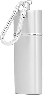 Portable Mini Ashtray Keychain, Exquisite Mini Portable Pocket Ashtray for Car for Cigarettes (Silver)