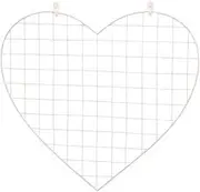 2 pieces of steel wire wall grid panels | Photos and pictures show grid wall panels | Pink heart-shaped metal grid | Wall grid storage box | Grid wire panels | Hanging home and bedroom decoration