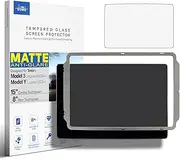 INNOSURE [2-PACK] Anti Glare Tempered Glass Screen Protector for Tesla Model 3 Highland (2024/2025), Model Y Jupiter (2025/2026) 15" Main Screen + 8" Rear Screen [No Fingerprint] (Matte)