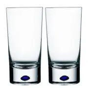 Orrefors Intermezzo Blue Tumbler Pair, Glass, Blue