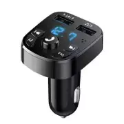 Car Bluetooth 5.0 FM Transmitter Kit Wireless Radio with Dual USB Charging & MP3