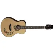 Luna Oracle Rose Spruce Acoustic-Electric Guitar, Rosewood Fretboard, Natural