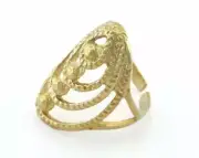 Adjustable Ring Raw brass (18mm 8US inner size - Adjustable ) OZ3337