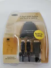 Belkin 2-port Kvm Switch With Built in Cabling Brand New In Packaging