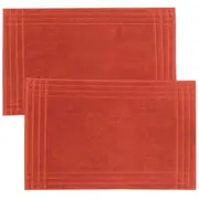 Eclat - 2 Piece Bath Mats Set (Rust)