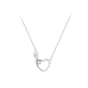 Spring and Summer Silver plating Pendant Necklace Ladies Heart-shaped Sexy Clavicle Chain Jewelry