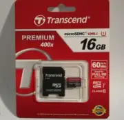 Brand New Transcend 16GB microSDHC UHS-I Flash