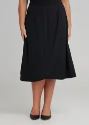 [ TS TAKING SHAPE ] Womens Black Merger Wrap Skirt NEW RRP$109.95 | Size AU 16