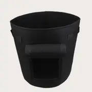 Potato Grow Planter Container Bag Pouch Root Plant Growing Pot Side Window - Black