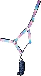 Little Rider Dazzling Night Prismatic Horse Headcollar and Leadrope (UK Size: Full) (Navy)