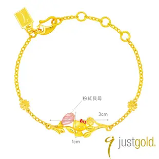 【Just Gold 鎮金店】HELLO KITTY鬱金香 黃金手鍊