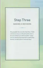 Step Three, Making a Decision, Alcoholics Anonymous, Hazelden, NEW