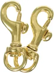 Brass Trigger Clip Swivel Snap Hooks – Packs of 2 – Leathers, Dog Leads