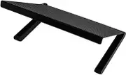 KOMBIUDA 1Pc Monitor Shelf Sturdy Storage Rack for Tv Screens Punch Installation Multi Functional Home Organizer Black Finish Material for Routers and More