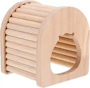 Mipcase Wooden Hamster Bed House Hamster Hiding Place Sleep Nest Small Animal Cage Pet Supplies Home Decor