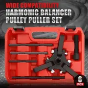 For Chrysler GM MIT OLD 6Pcs Harmonic Balancer Pulley Puller Set w/ Red Case