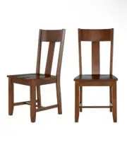 StyleWell Walnut Brown Finish Dining Chair (19.97 in. W x 37.44 in. H) Set Of 2