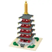 Nanoblock Five-Storied Pagoda Deluxe Edition Japan New