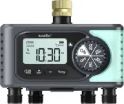 RAINPOINT Sprinkler Timer, 4 Outlets Hose Timer with Brass Inlet, Water Timer wi