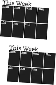 HAMPPLIES 2pcs Removable Chalkboard Sticker Plan Board for Weekly Scheduling Cute Aesthetic Wall for Office School and Home Use Self Adhesive Easy to Install