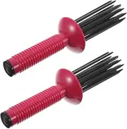 Healeved 2pcs Curling Wand Comb for Curly Hair Fluffy Shaping Styling Comb Salon Bubble Curling Wand