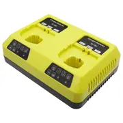 Dual Charger For Ryobi One Plus P108 Li-Ion NiMh Ni-Cad Battery P103 12-18V