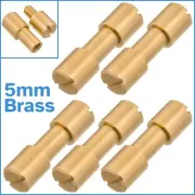5pcs 5mm Brass Corby Bolt Knife Making Handle Rivet Fastener Screw Pins Shaft