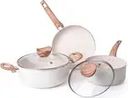 Non Stick Pots and Pans Set – Induction Hob Pots Set – 5pcs Kitchen Cookware ...