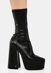 [Windsor Smith] Angelz Black Stretch Sock Boots