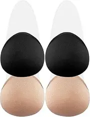 [Generic] Backless Strapless Sticky Bra Push Up Adhesive Bra, Reusable Invisible Lifting Bra Breast Lift Nippleless Covers