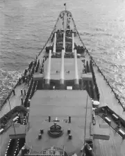 WW2 WWII Photo World War Two Battleship USS Iowa Sailors in Formation BB-61 Navy