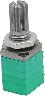 Aexit 6mm (Control electrical) Spline Shaft Dual Linear B 50Kohm Carbon Film Switch (72ry804qf454) Rotary Potentiometer