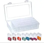 64 Slots Transparent Painting Storage Box Plastic Beads Storage Container Box Diamond Painting Accessory Storage Box for DIY Art Craft