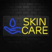 Skin Care Neon Sign for Retail Displays | LED Flex Neon | 30"W x 12"H x 1"D