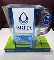 Brita medium 6 Cup Water Filter Pitcher with 1 Brita Elite Filter Black