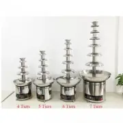 4-7 Tiers Fondue Heating Chocolate Fountain MachineParty Bride Weddeing