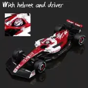 BBURAGO 1:43 2022 Alfa Romeo F1 C42 #24 ZHOU Guanyu F1 Model CAR + Helmet New