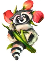 Wooden Whimsy Puzzle with Bright Gift Box - "Bright Raccon". 200 pcs