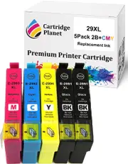 5 Pack (2BK,1C,1M,1Y) Compatible Ink for Epson 29XL for Epson Expression Home XP-235 XP-245 XP-432 XP-442