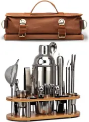 DUEBEL Bartender Kit | Professional 24-Piece Mixology Bar Tool Set | with Travel