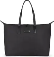 Reborn BUGATTI Tote Bag Black Double Zip Lightweight Shoulder-Bag Large NWT