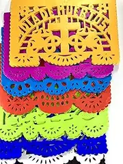 30 Frontales Pack Altar de Ofrendas Dia de Muertos Day of The Dead Decoration Colorful Medium Size Tissue Paper Mexican Papel Picado.