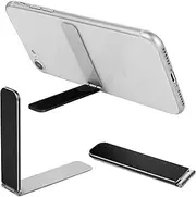 Giantree Ultra Thin Cell Phone Holder, Adjustable Mini Alloy Phone Kickstand Portable Phone Stand Foldable Phone Stand for Mobile Phone Tablet (Black)