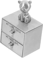 SHOWERORO Metal Tooth and Hair Keepsake Box Drawer Style Tooth Storage Box Compact and Design present