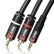 ELE15002M Element-Hz™ 3.5mm / 1/8" Mini Stereo to Dual RCA Male Cable (2 Meters)