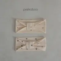 在飛比找蝦皮商城優惠-peekaboo 紳士愛心印花髮帶｜新生兒髮帶 嬰兒髮帶 寶