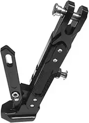 Stand Pad Motorcycle Kickstand Accessories Motor Modified CNC Aluminum Alloy Adjustable Tripod Holder Foot Side Support Stand Motorcycle Wheel Stand(Black)
